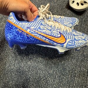 Nike Vibrant Blue and Orange Cleats
